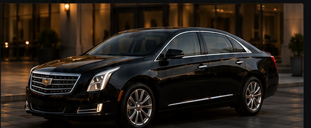 Black Cadillac XTS luxury sedan