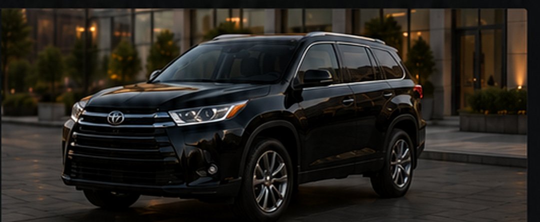 Black Toyota Highlander economy SUV
