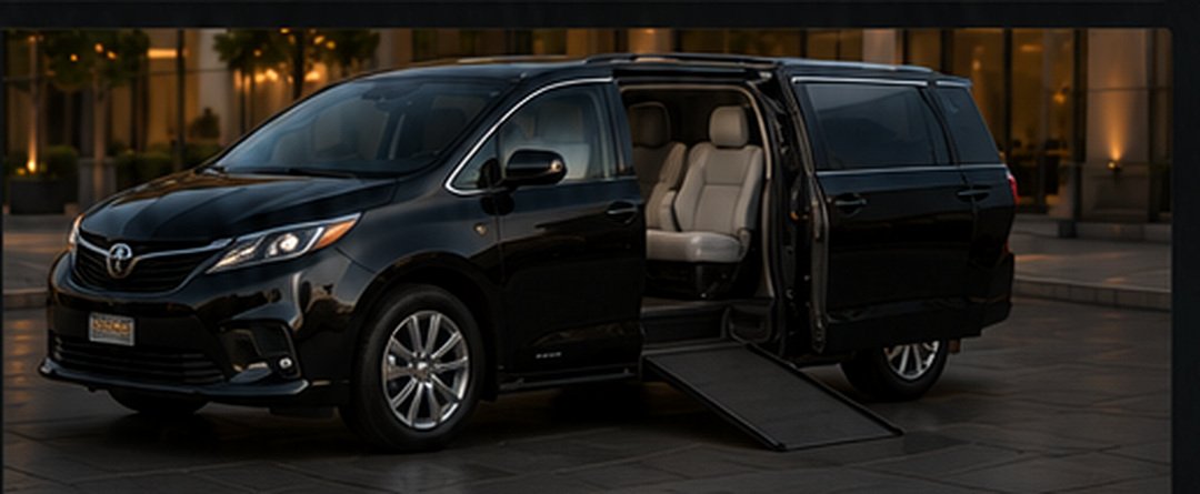 Black Toyota Sienna ADA accessible mini van